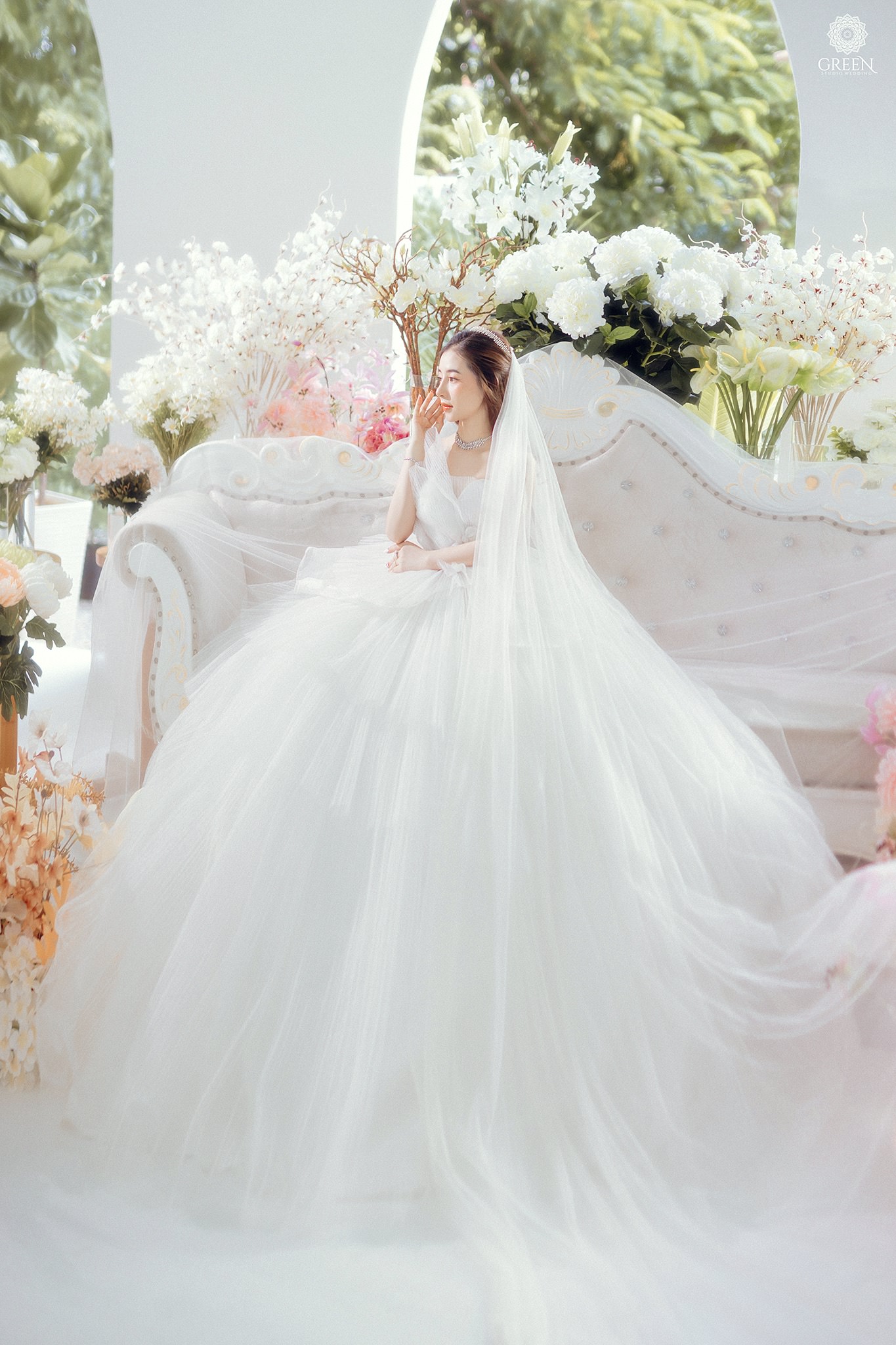 mẫu váy cưới đẹp Green studio Wedding