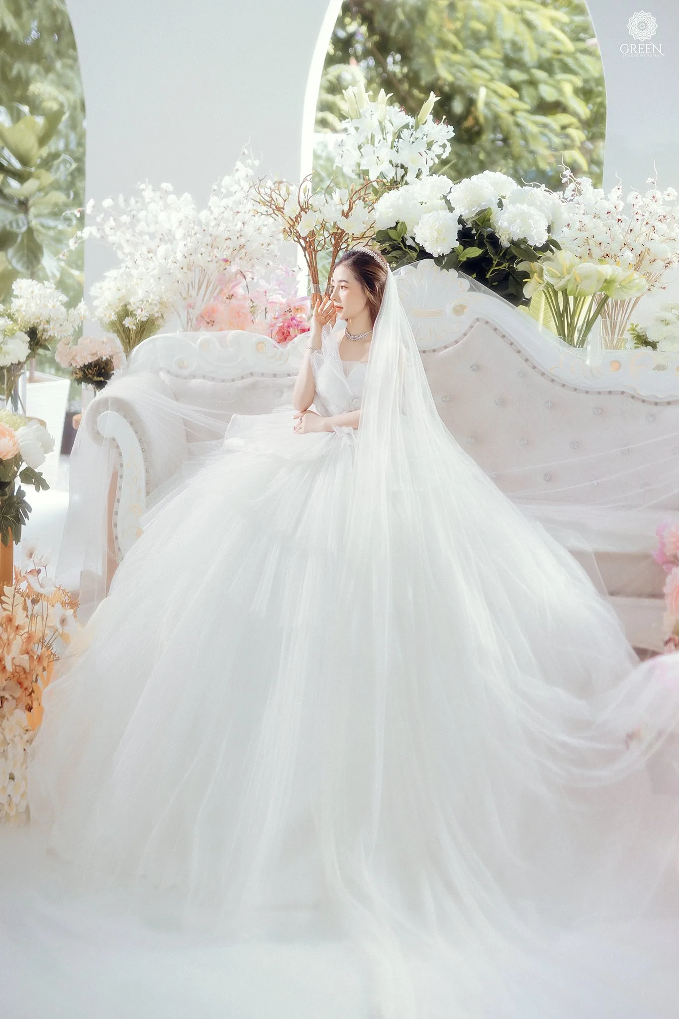 mẫu váy cưới đẹp Green studio Wedding