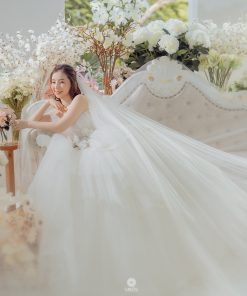 váy cưới voan bồng bềnh