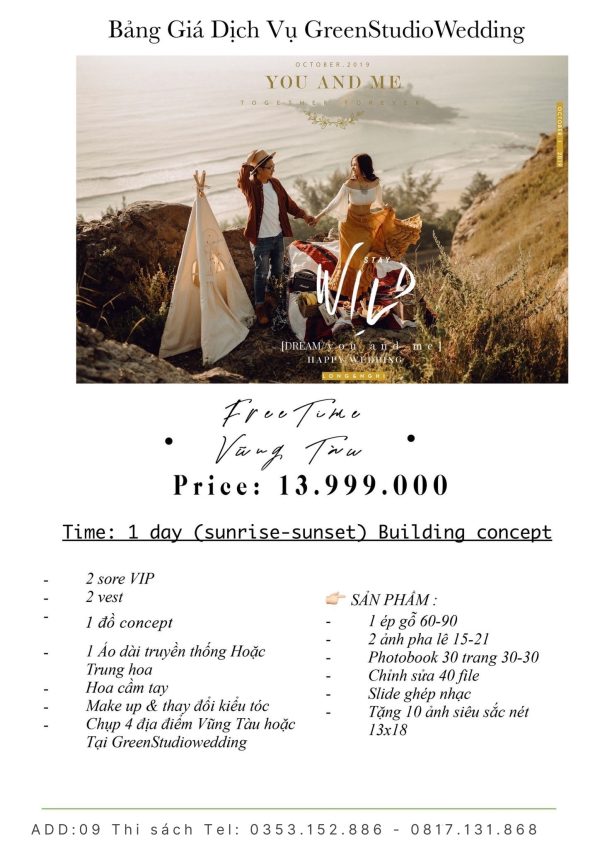 chụp ảnh cưới Vũng Tàu Green studio wedding