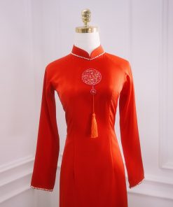 áo dài ăn hỏi Green studio wedding