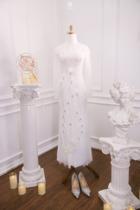 áo dài cưới cặp Green studio wedding