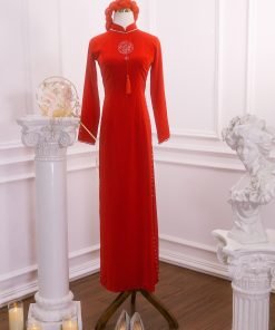 áo dài ăn hỏi Green studio wedding