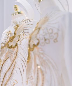 áo dài cưới thêu phượng