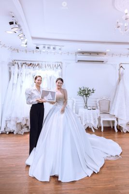 Dịch vụ may thuê váy cưới theo số đo cùng NTK tại Green Studio