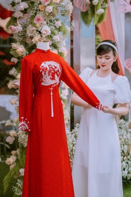 Mẫu áo dài cưới đẹp tại Vũng Tàu]