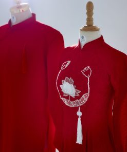 áo dài cưới hoa sen