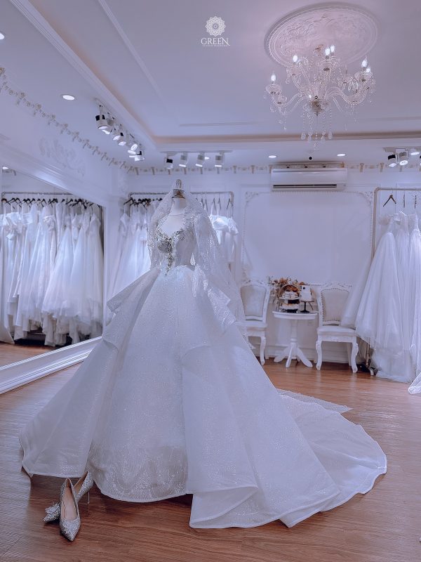 váy cưới công chúa lấp lánh Green studio Wedding