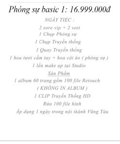 gói chụp ảnh ngày cưới Vũng Tàu Green studio Wedding