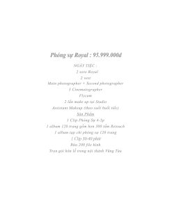 dịch vụ cưới cao cấp Vũng Tàu