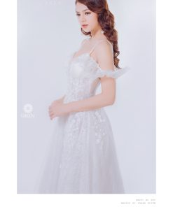 váy cưới ren chữ A