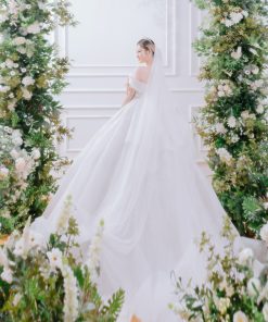 váy cưới trễ vai công chúa Green studio Wedding