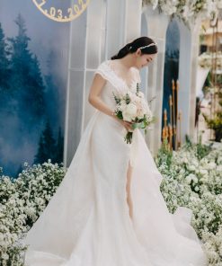 váy cưới ren chữ A Green studio wedding