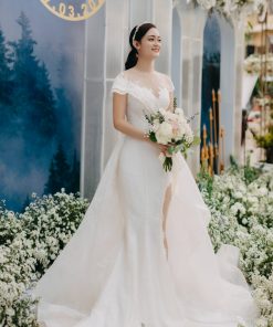 váy cưới ren chữ A Green studio wedding