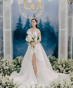 váy cưới ren chữ A Green studio wedding