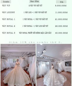 combo thuê váy cưới Green studio wedding