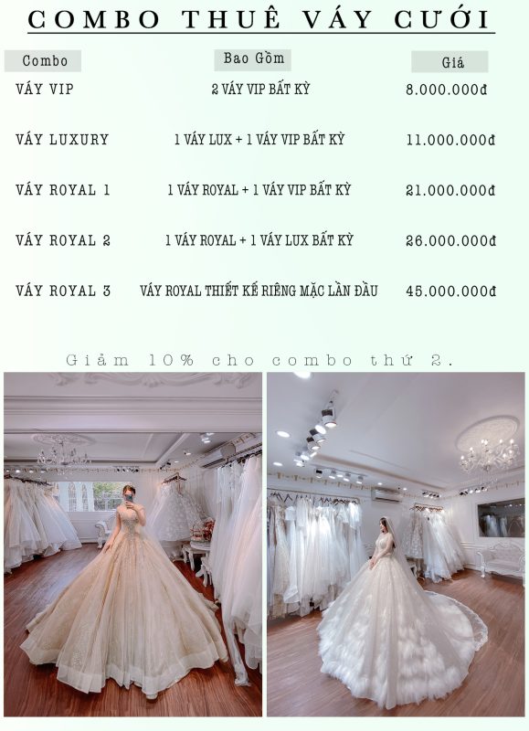 combo thuê váy cưới Green studio wedding combo thuê váy cưới Green studio wedding